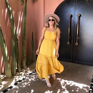 Yellow maxi dress